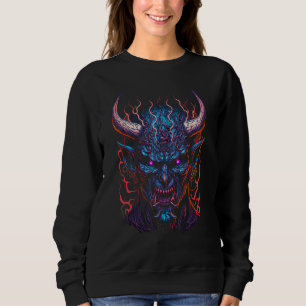 Sudadera Máscara Oni Japonesa Cara de Demonio Arte Calavera