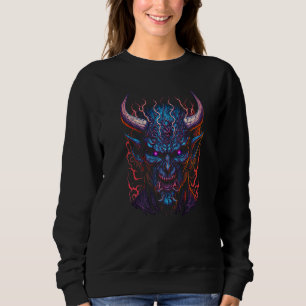 Sudadera Máscara Oni Japonesa Cara de Demonio Calavera Diab