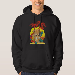 Sudadera Máscara Tiki Estatua Fiesta Hawaiana Luau Polinesi
