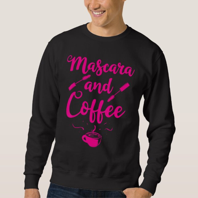 Sudadera Mascara y café para mujeres Chicas Cosmetología 2 (Anverso)