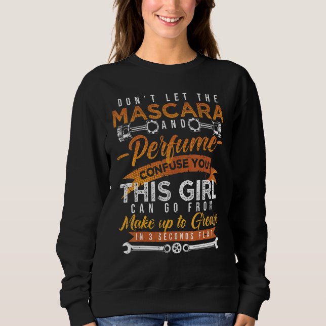 Sudadera Mascara y Perfume, soy una sarcasmo mecánico femen (Anverso)