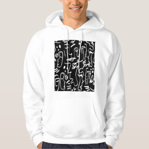 Sudadera Máscaras de caras abstractas: patrón geométrico