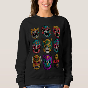 Sudadera Máscaras Retro de Lucha Libre Lucha Libre de Pele