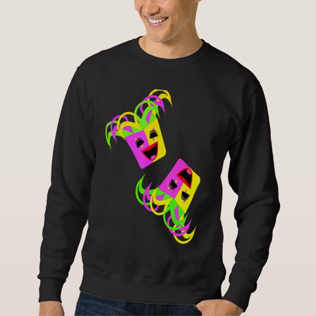 Sudadera Mascarillas Laughing Color vibrante (Anverso)