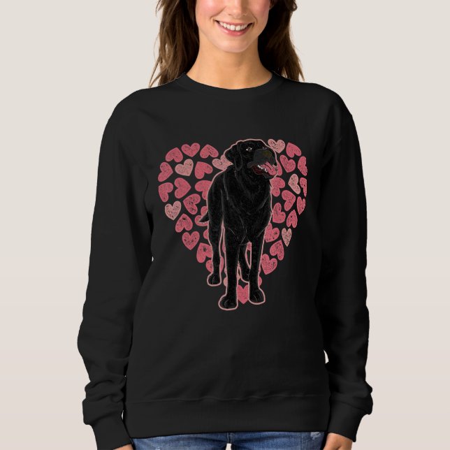 Sudadera Mascota animal dueño de Labrador negro corazón per (Anverso)