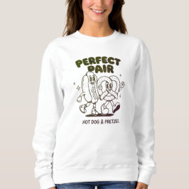 Sudadera Mascota de perrito caliente y pretzel vintage - Re