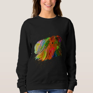 Sudadera Mascota de pintura colorida Guin largo realista