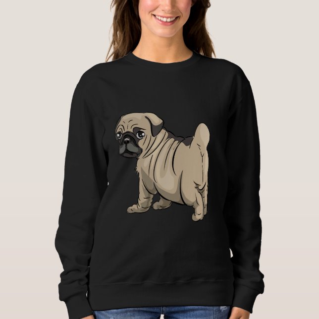 Sudadera Mascota De Pug De Puppy (Anverso)