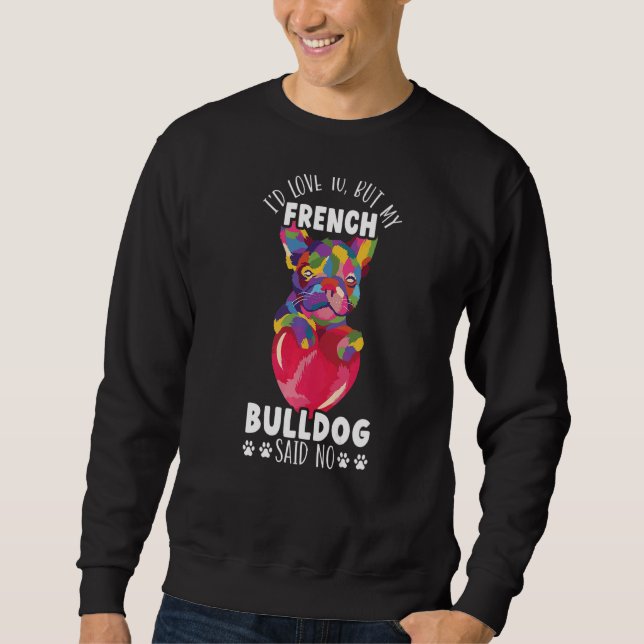 Sudadera Mascota de raza de perro Bulldog francés (Anverso)