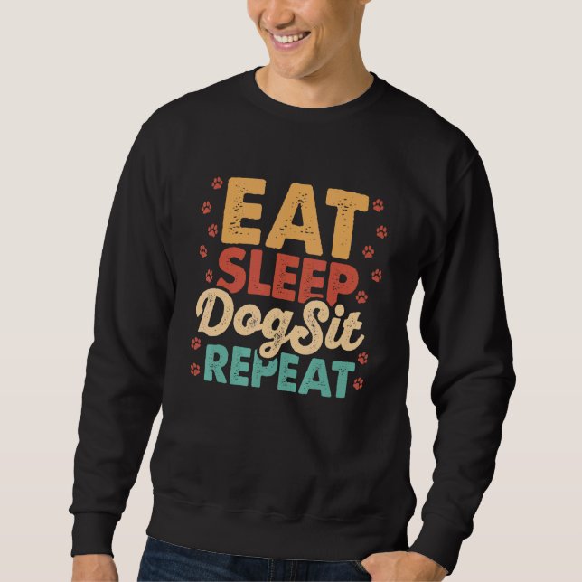 Sudadera Mascota de repetición del sueño de comer sentados  (Anverso)