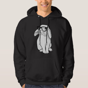 Sudadera Mascota lindo del conejito del conejo Nerdy con