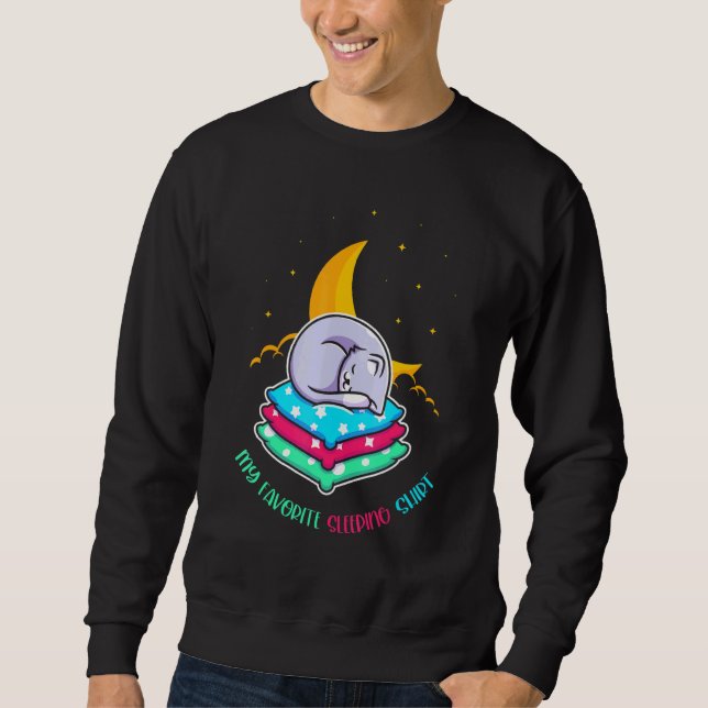 Sudadera Mascota lindo Moon Night Sleepe Napping Sleeping A (Anverso)