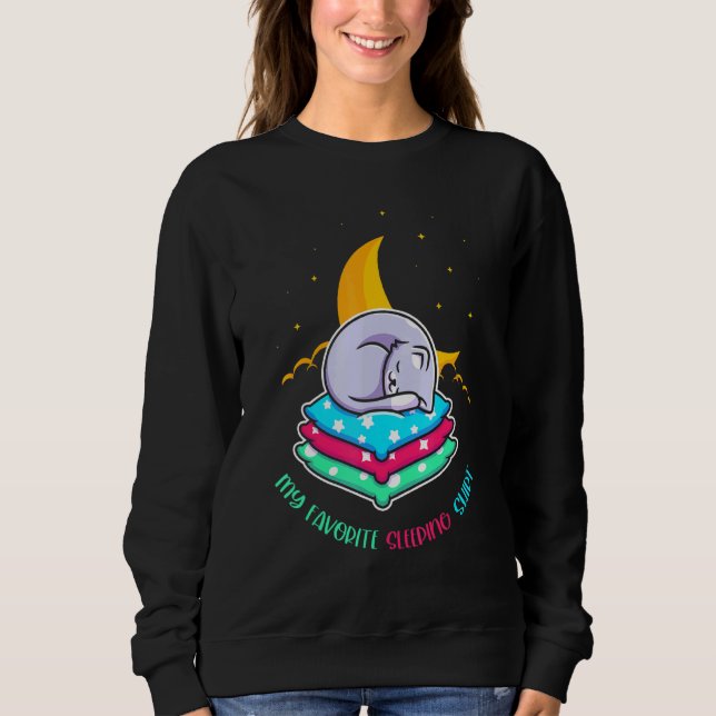 Sudadera Mascota lindo Moon Night Sleepe Napping Sleeping A (Anverso)