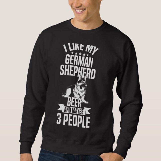 Sudadera Mascota Me Gusta Mi Pastor Alemán (Anverso)
