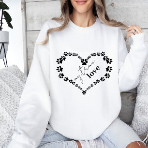 Sudadera Mascota Paw Heart   Mi verdadero amor