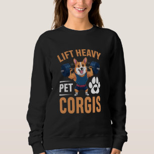 Sudadera Mascota Pesado Lift Corgis Gracioso Corgi Perro Gi