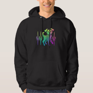 Sudadera Mascota Propietario Kitten Lover Electrocardiogram