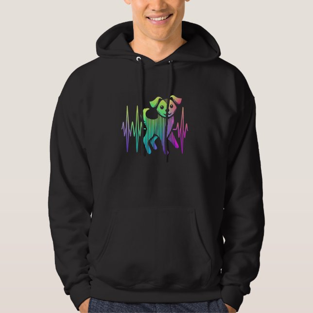Sudadera Mascota Propietario Kitten Lover Electrocardiogram (Anverso)
