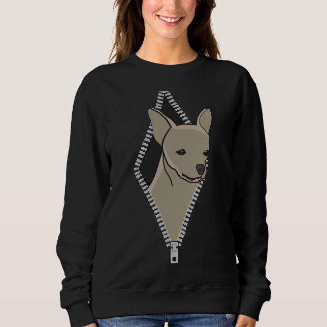 Sudadera Mascota Rescate Refugio de Chihuahua Perro Zipper (Anverso)