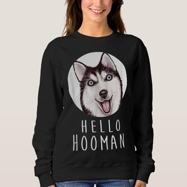 Sudadera Mascota siberiano Husky Perro dueño Hooman Puppy D (Anverso)