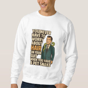 Sudadera Mascota Snake No on Hair Suit Gráfica divertida