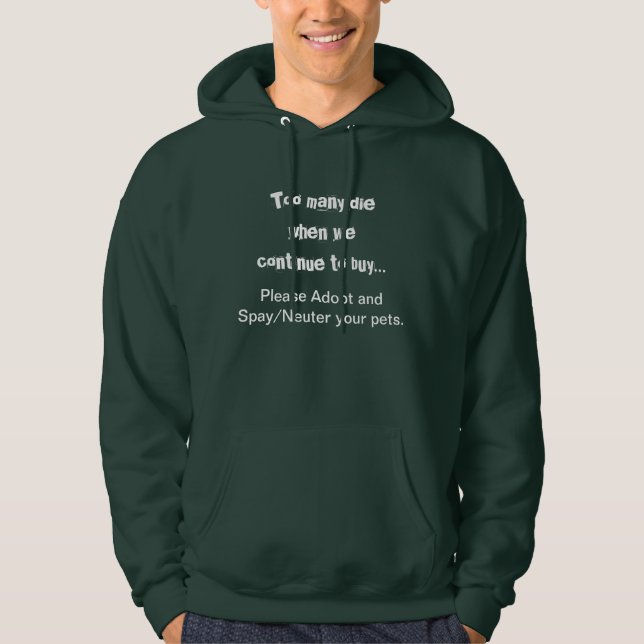 Sudadera Mascotas Adoptar Esterilizar Castrar Cotización (Anverso)