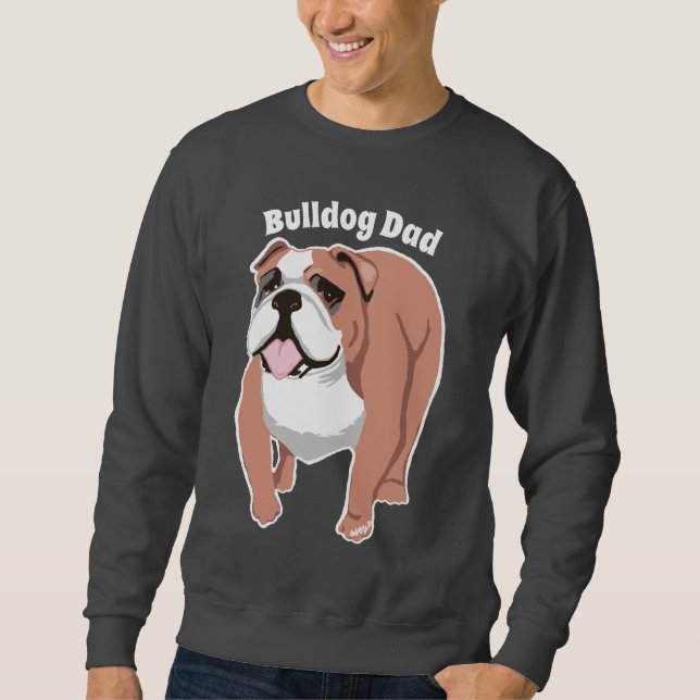 Sudadera masculina de Bulldog papá (Anverso)