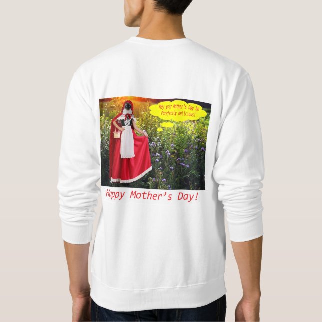 sudadera masculina. Feliz Día de la Madre. ragdoll (Reverso)