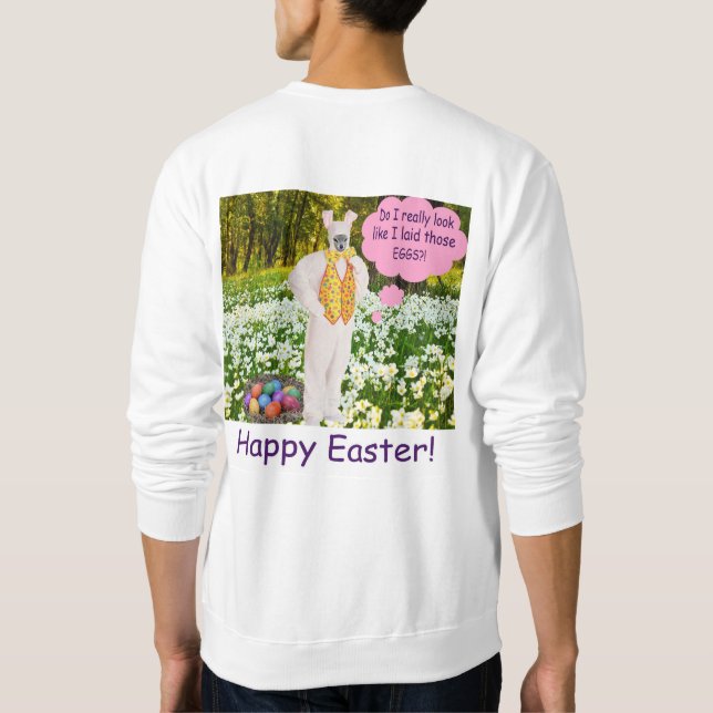 sudadera masculina. Feliz Pascua, klipspringer/bun (Reverso)