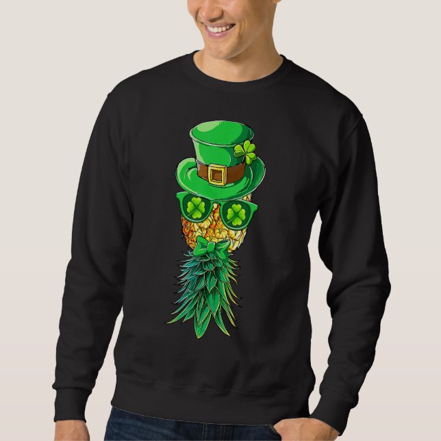 Sudadera Mask Swinger Upside Down Pineapple St Patrick's Da (Anverso)
