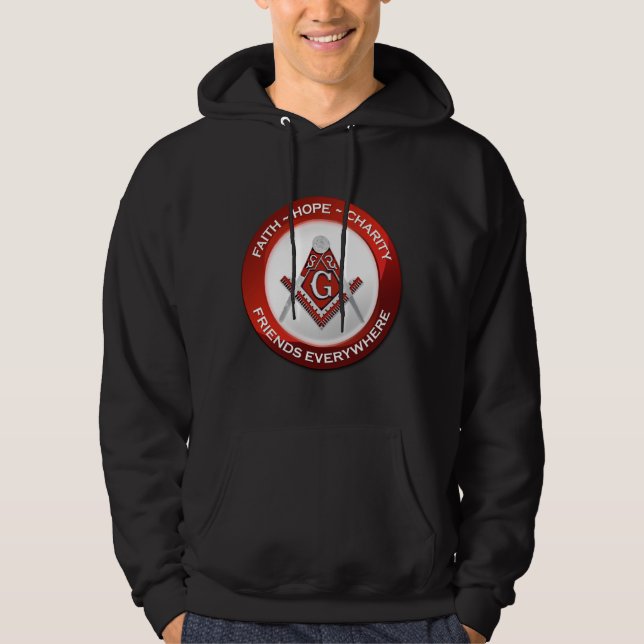 Sudadera Masonic Hoodie - Red (Anverso)