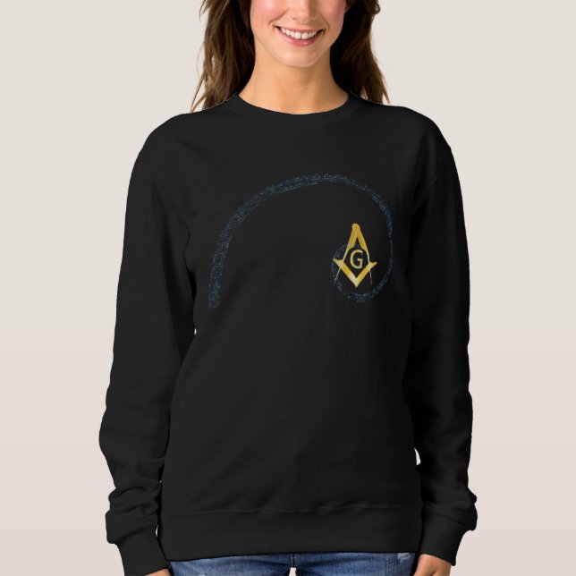 Sudadera Masonic  Square & Compass Fibonacci Spiral (Anverso)