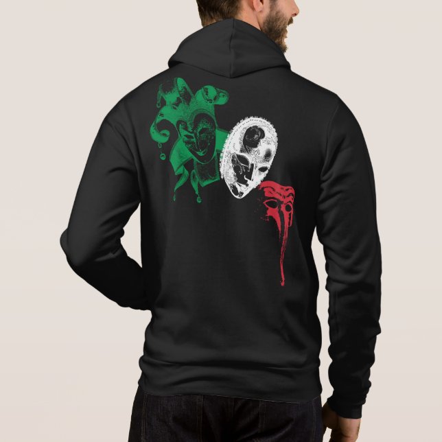 Sudadera Masquerade Commedia Dell'Arte Bandera italiana (Reverso)