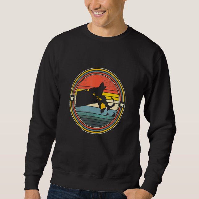 Sudadera Massachusetts Hawaii Roots Origine State Map Retro (Anverso)