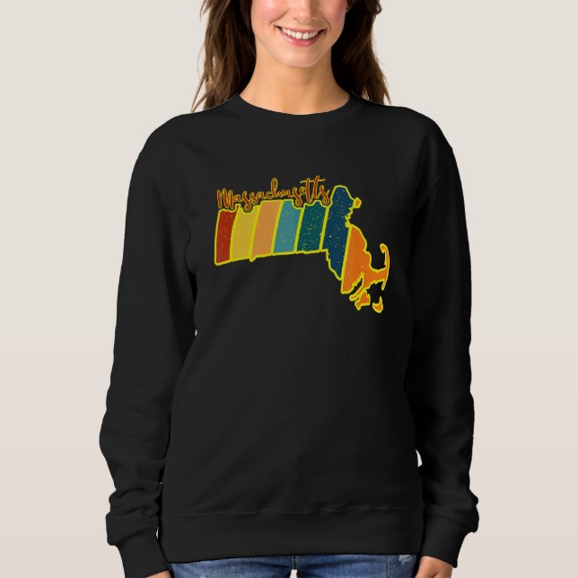 Sudadera Massachusetts State Pride Sunset I Love Massachuse (Anverso)