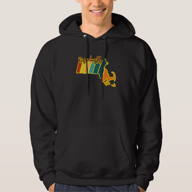Sudadera Massachusetts State Pride Sunset I Love Massachuse (Anverso)