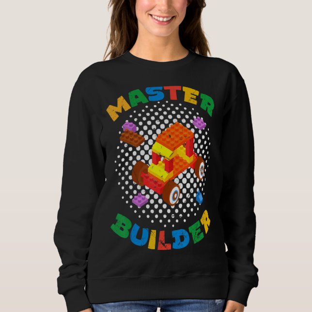 Sudadera Master Builder Bloquea Juguetes Cute Brick Builder (Anverso)