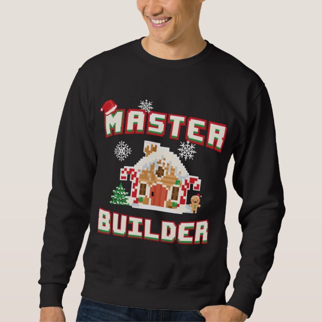Sudadera Master Builder Gingerbread House Construcción Decó (Anverso)