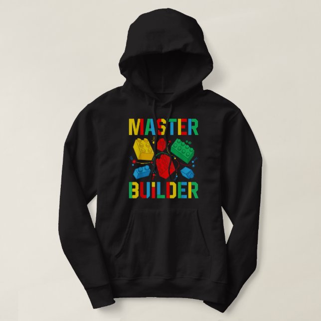 Sudadera Master Builder Kids Building Blocks Brick Toy Mast (Diseño del anverso)