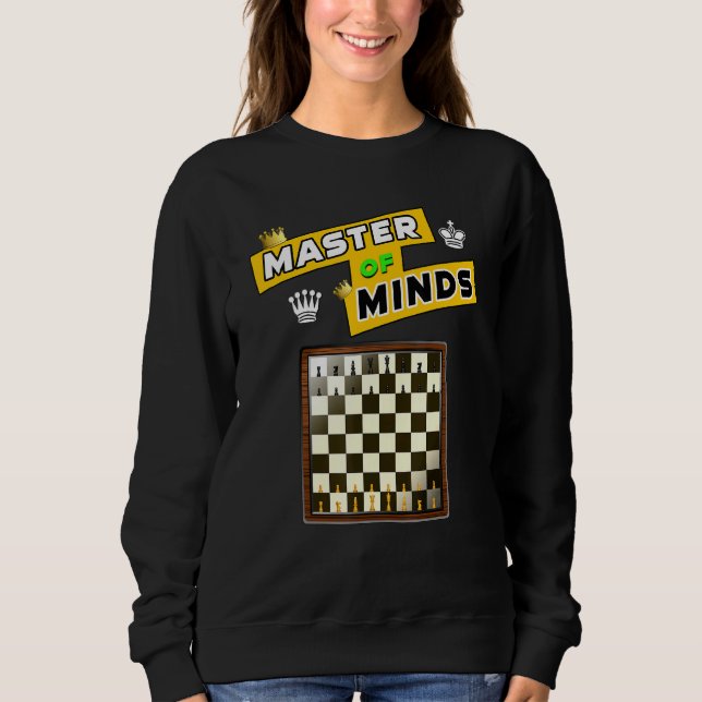 Sudadera Master Of Minds Chessboard And Pieces Strategy Sp (Anverso)