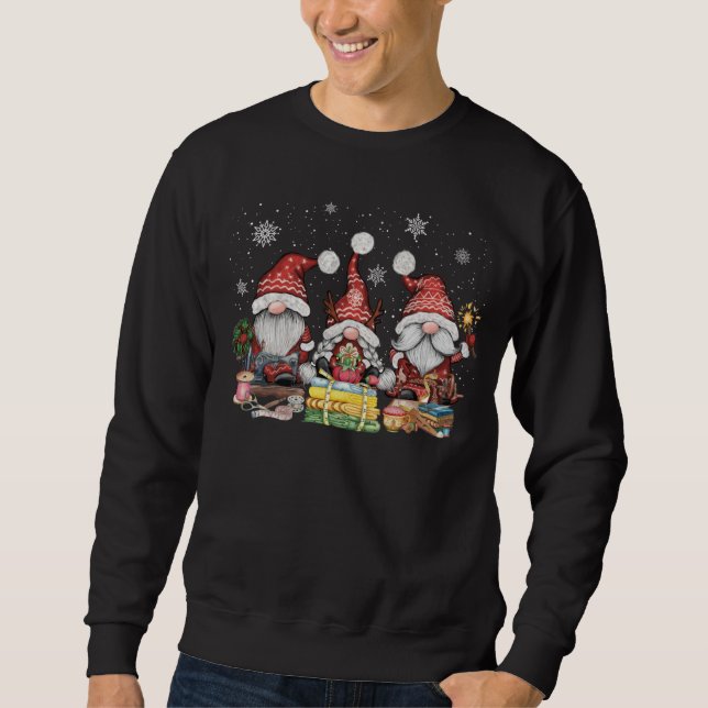Sudadera Masticar gnomos tres gnomos de tejido Regalo de Na (Anverso)