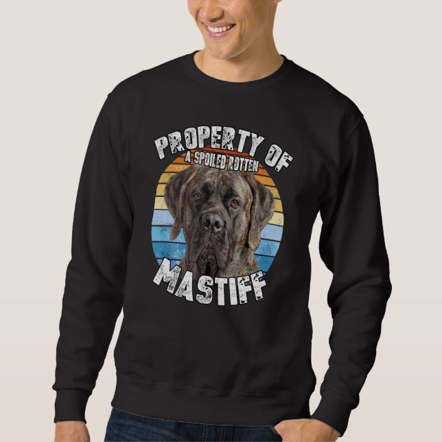 Sudadera Mastiff Brindle Retro Property Of (Anverso)