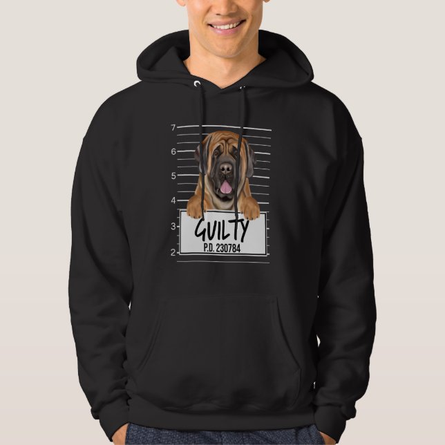 Sudadera Mastiff Mugshot Guilty Dog (Anverso)