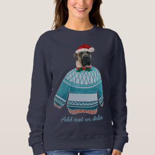 Sudadera Mastín inglés de Navidad, mamá perro feo de Navida