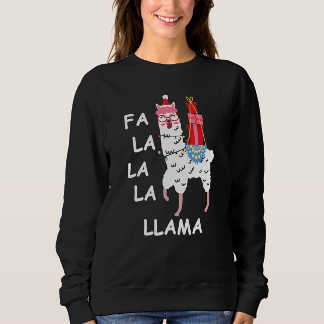 Sudadera Matanza de Navidades Falalala Llama Llama (Anverso)