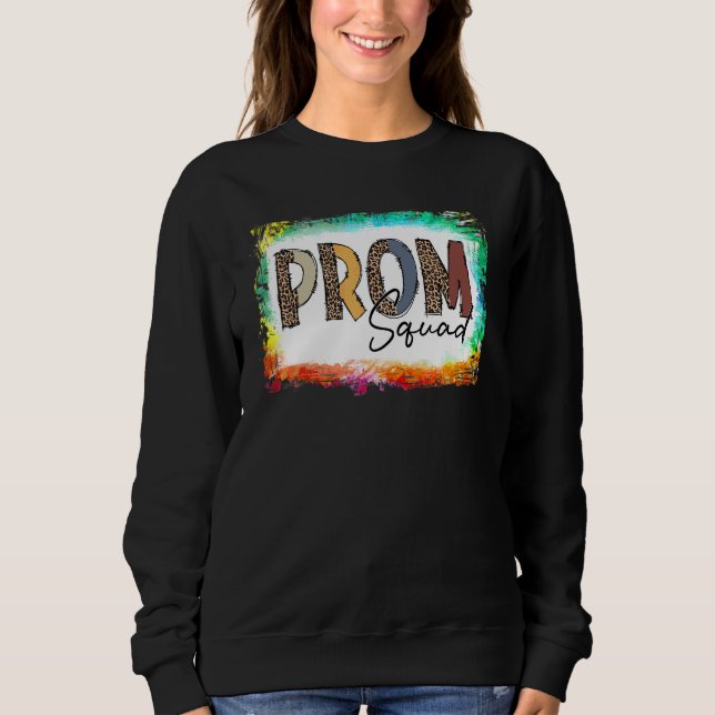 Sudadera Matc de familia de graduación de Prom Squad Leopar (Anverso)