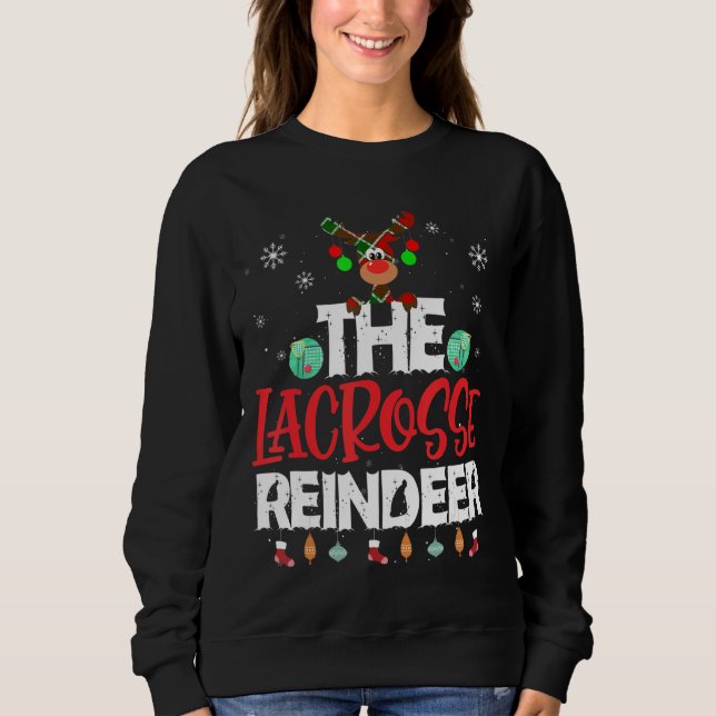 Sudadera Matc familiar de los Navidades de renos Lacrosse P (Anverso)