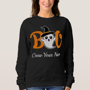 Sudadera Matc personalizado de la familia Boo Crew Naranja 