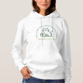 Sudadera Matcha and cat lover funny just a girl kawaii