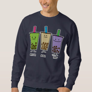Sudadera Matcha boba té leche de bebida verde Taro tapioca